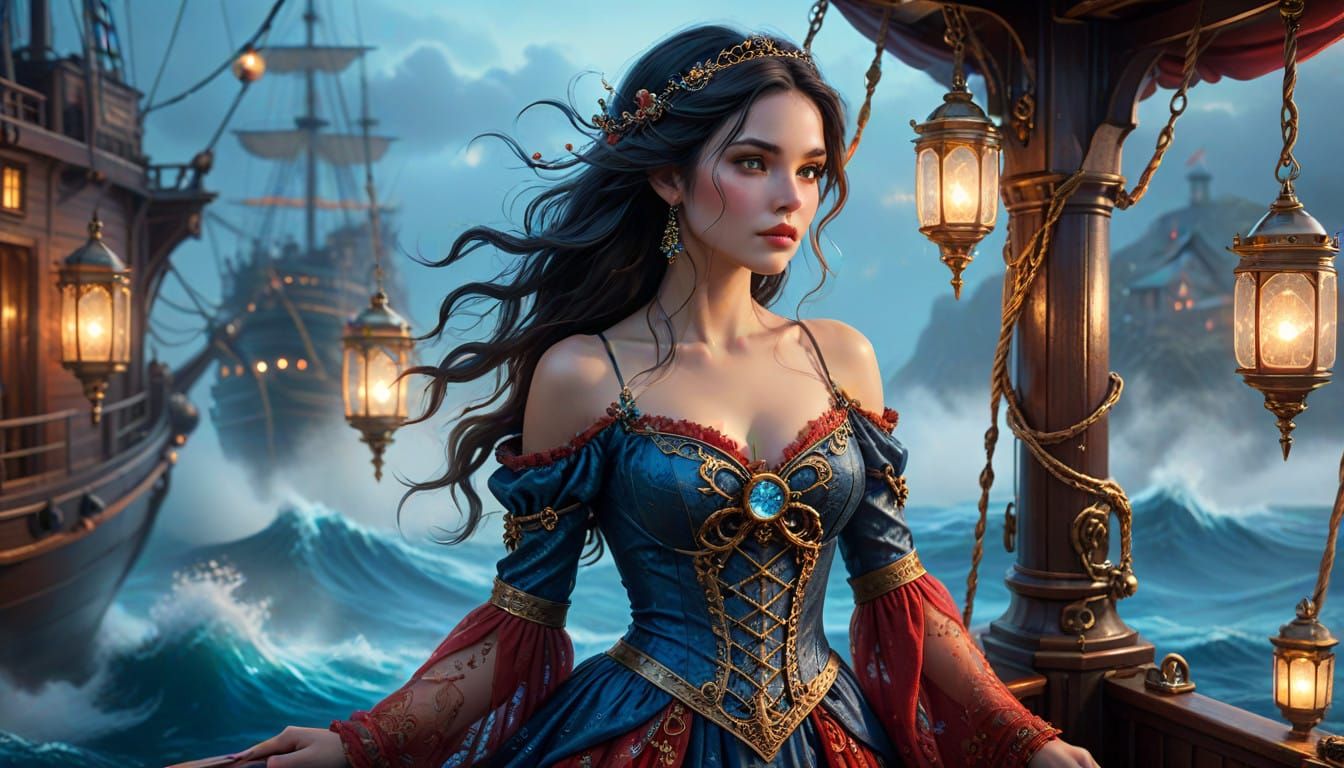 Pirate Princess Toasts to Freedom in Steampunk Whimsy