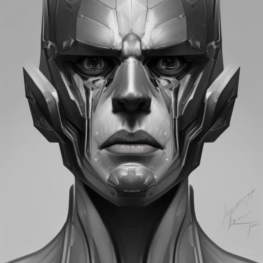 Detailed Portrait of a Demonic Robot in Unreal Engine