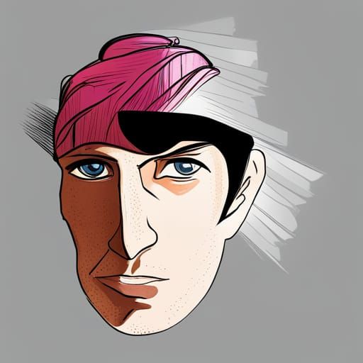 Disco Pop Manga Portrait in Contemporary Style