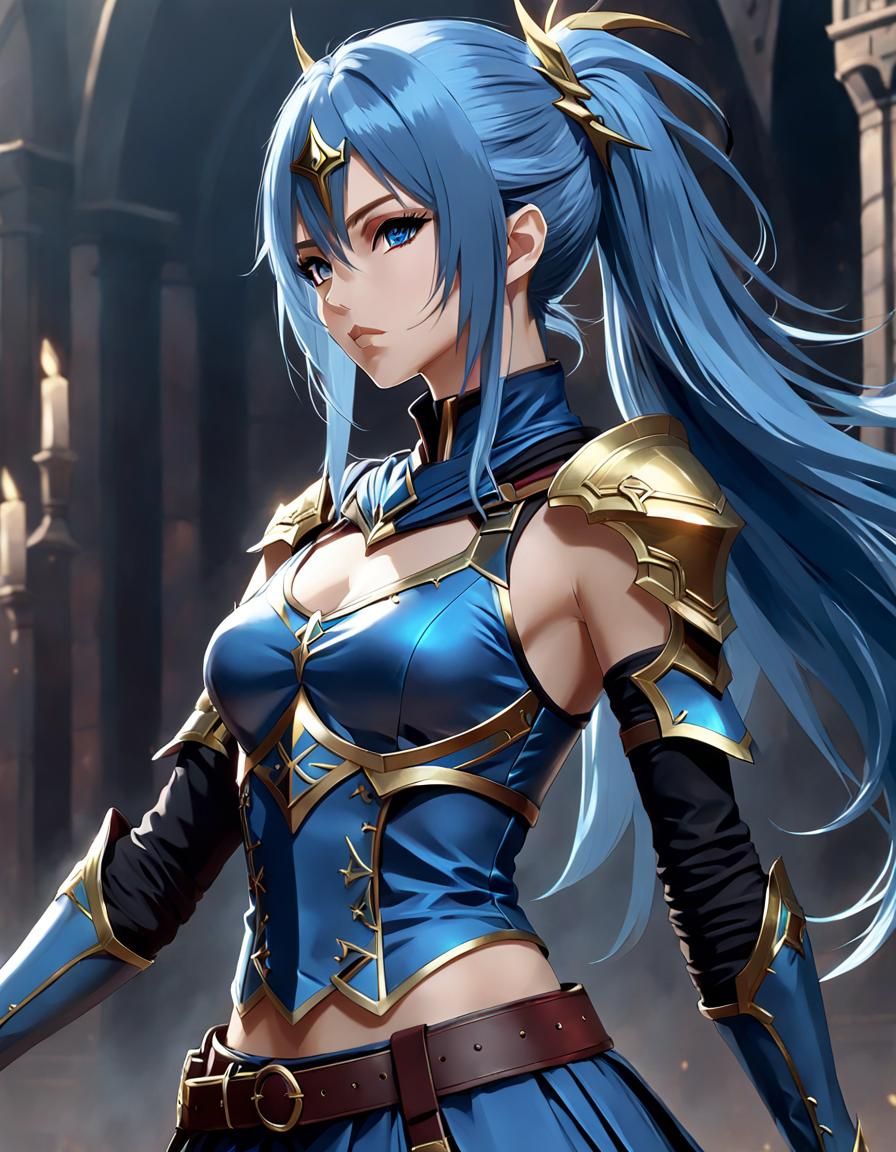 Elven Duelist - Blue Pencil