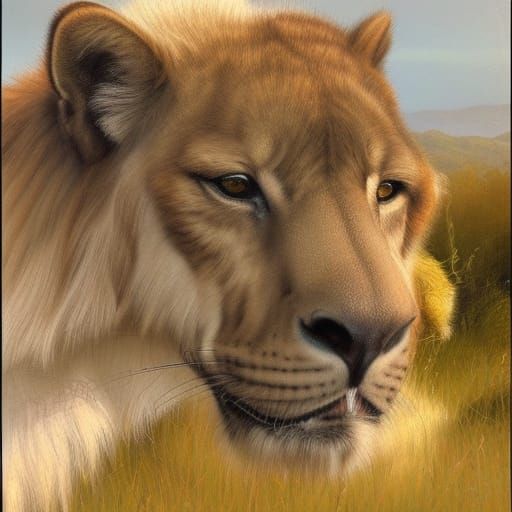 Animal Hybrids in an Oil Painting Style