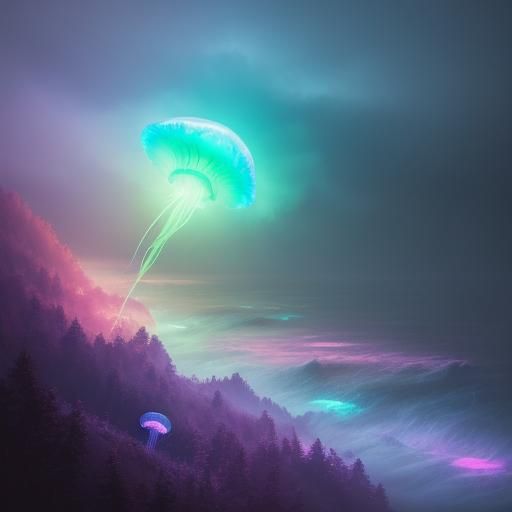 colourful exploding jellyfish --ar 16:9 --style raw --sref 2...