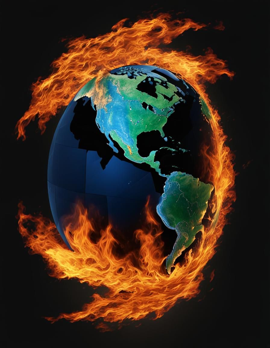 World Globe, Burning Up. July 2025. I'm Hot, are You?