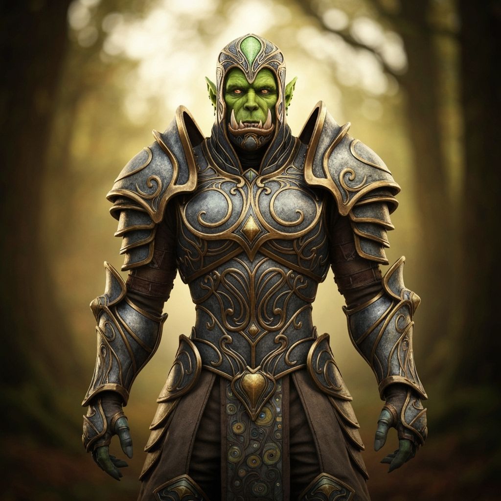 Orc Warrior in Art Nouveau Armor