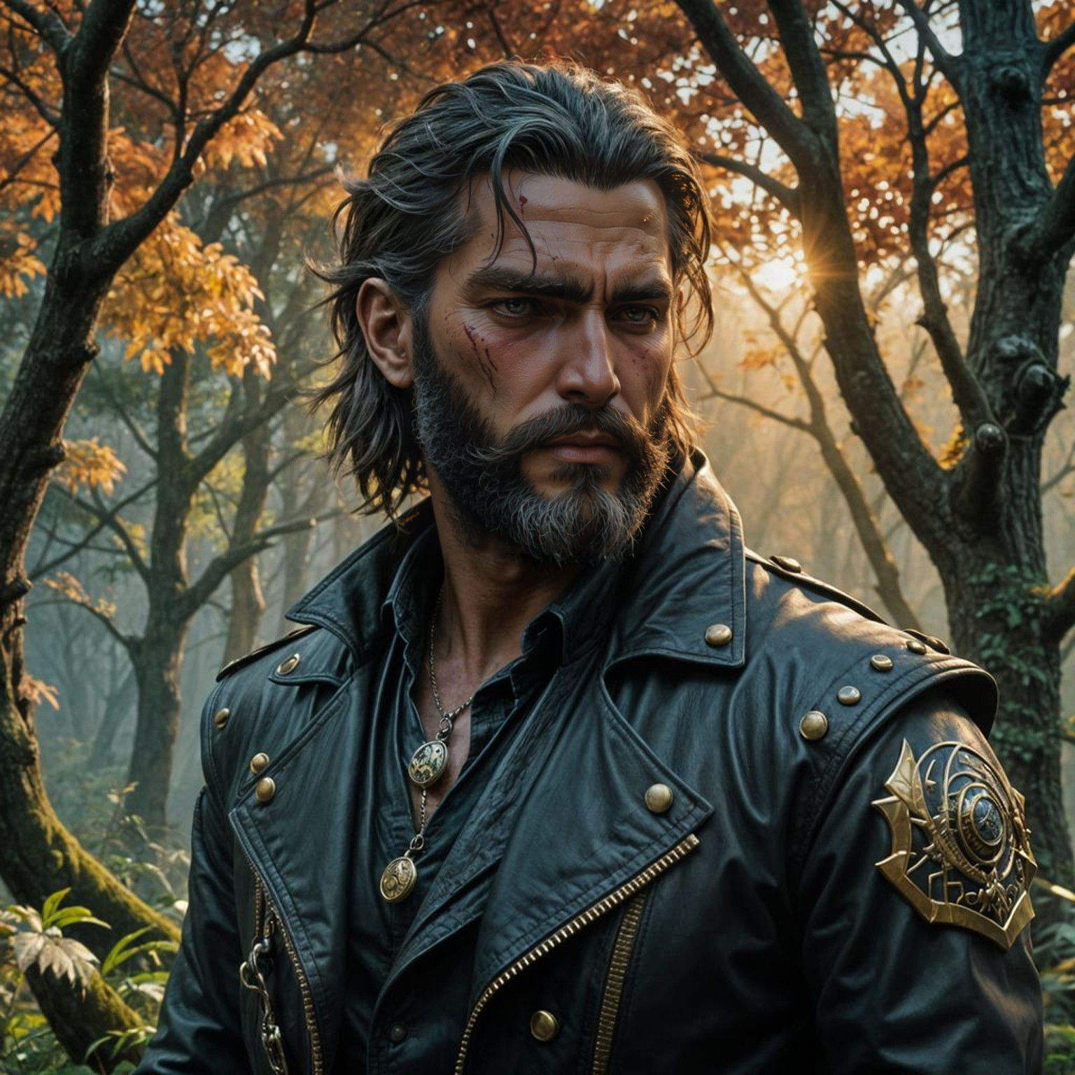 Epic Fantasy Mercenary Portrait in High-Quality Digital Art