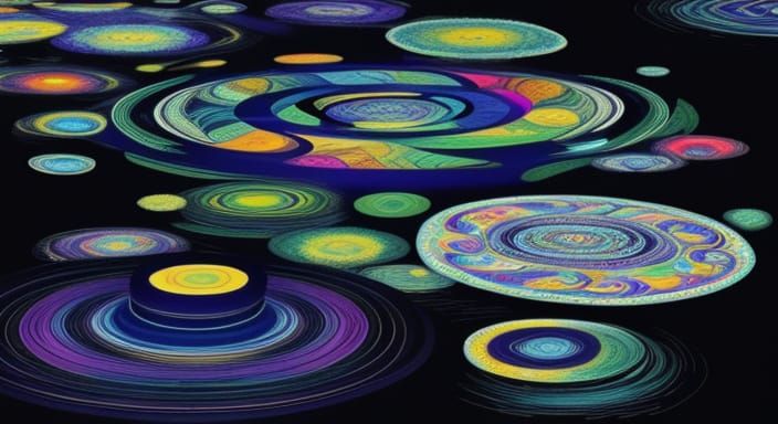 Psychedelic Garden Through Kaleidoscope with Flowing Time