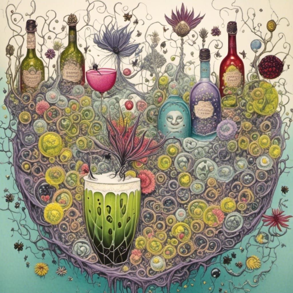 Beer Festival: Wine, Cocktails, and Gin in Photorealism