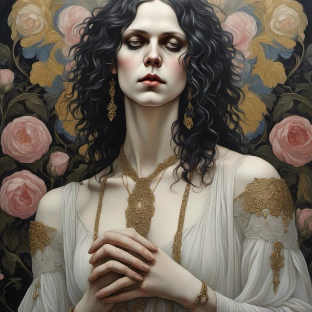 Melancholic Portrait in Classic Artistic Styles