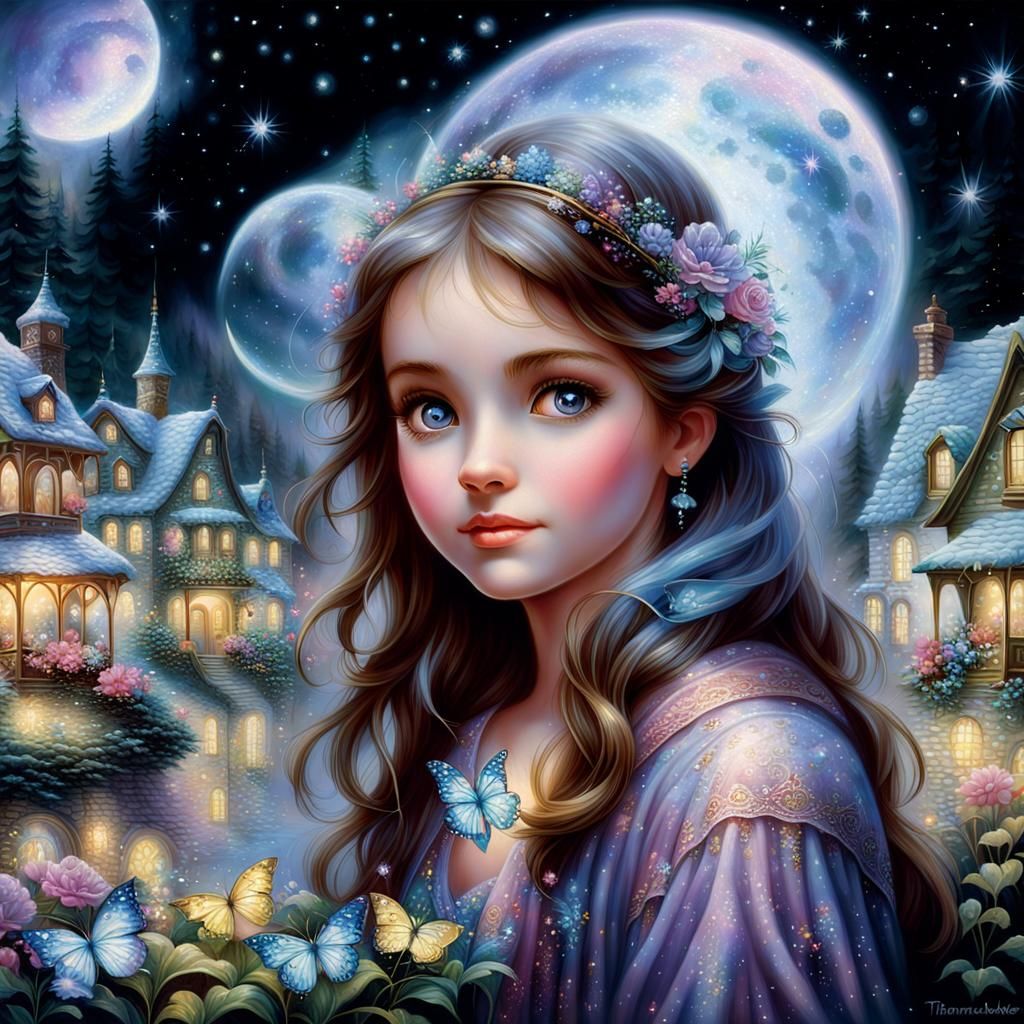 Ethereal Fantasy Scene with Sparkling Details