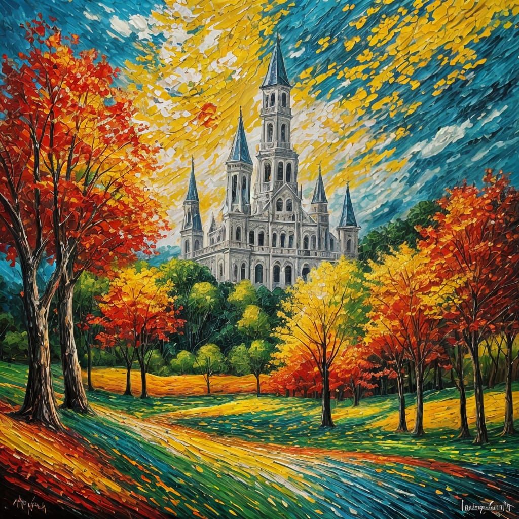 Impasto Fall Landscape Painting