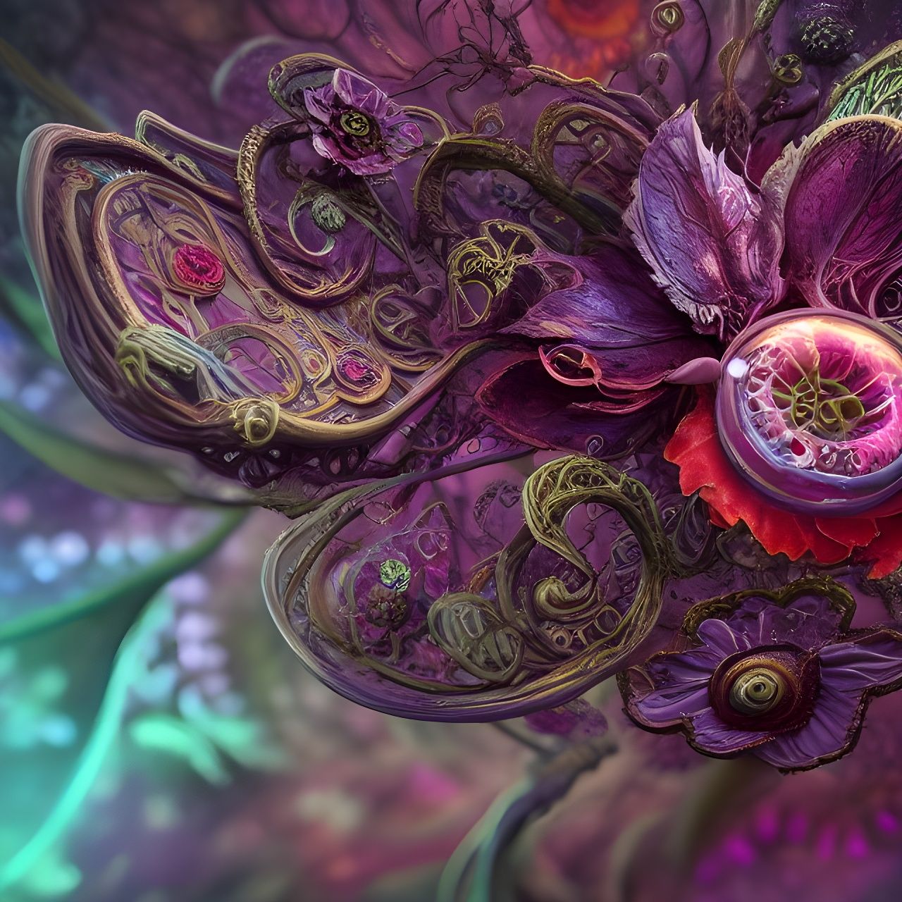 Eldritch Flower from Distant Planet, Psychedelic Art