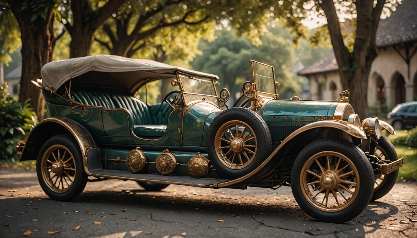 Luxurious Antique Elven Car in Professional Photo