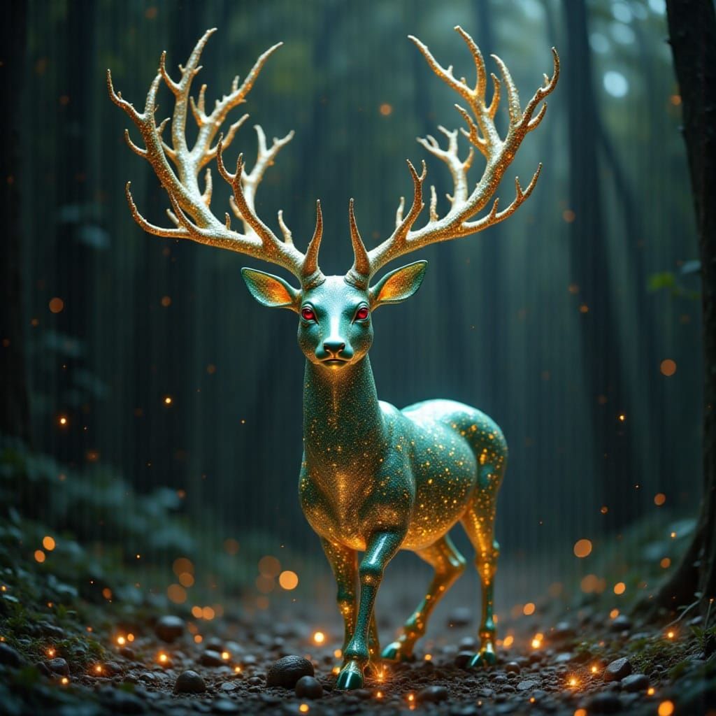Magical Stag Deer: A Digital Masterpiece