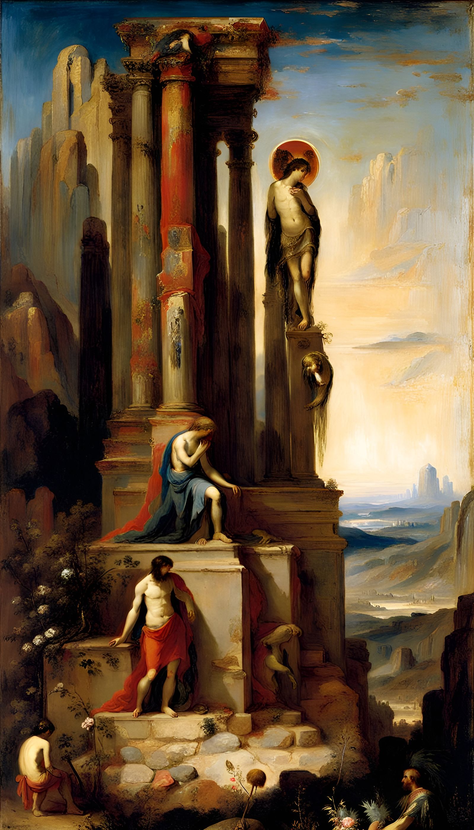 Oedipus and the Sphinx by Gustave Moreau