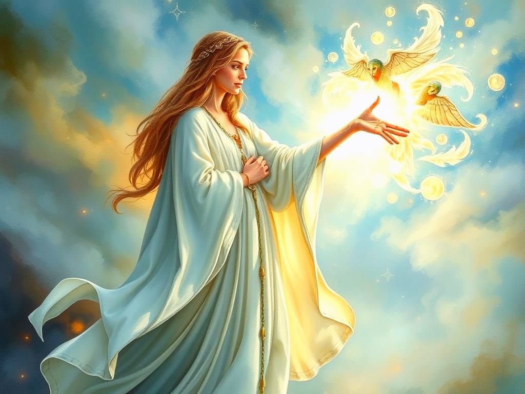 Celtic High Priestess Radiates Healing Energy