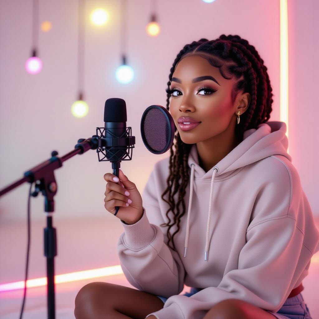 Cute ASMR Influencer Whispering Into Mic