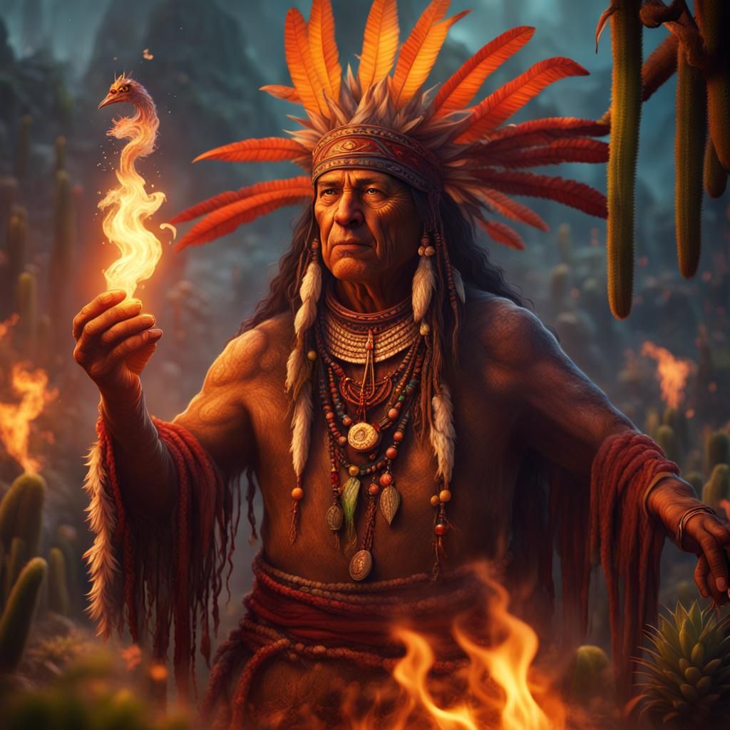 Inca Shaman Summoning Animal Spirits