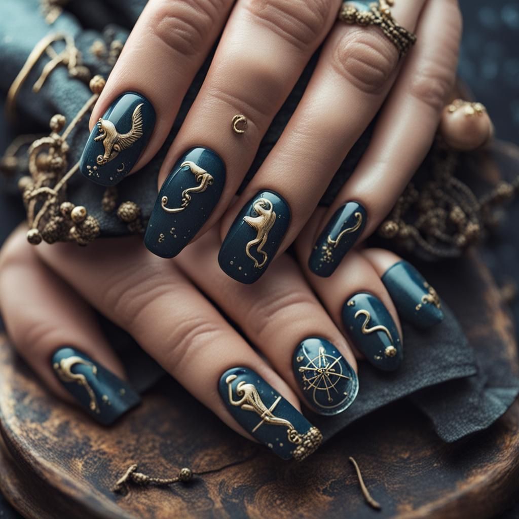 Zodiac Sign Nail Art Designs