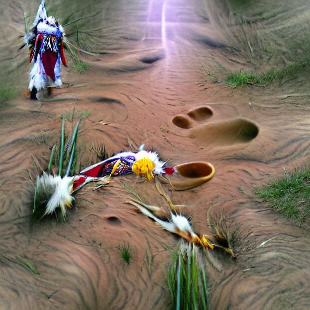 Walking on Sacred Ground AI Art