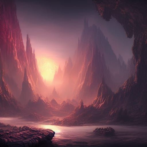 Fantastical Matte Painting in Deep Color