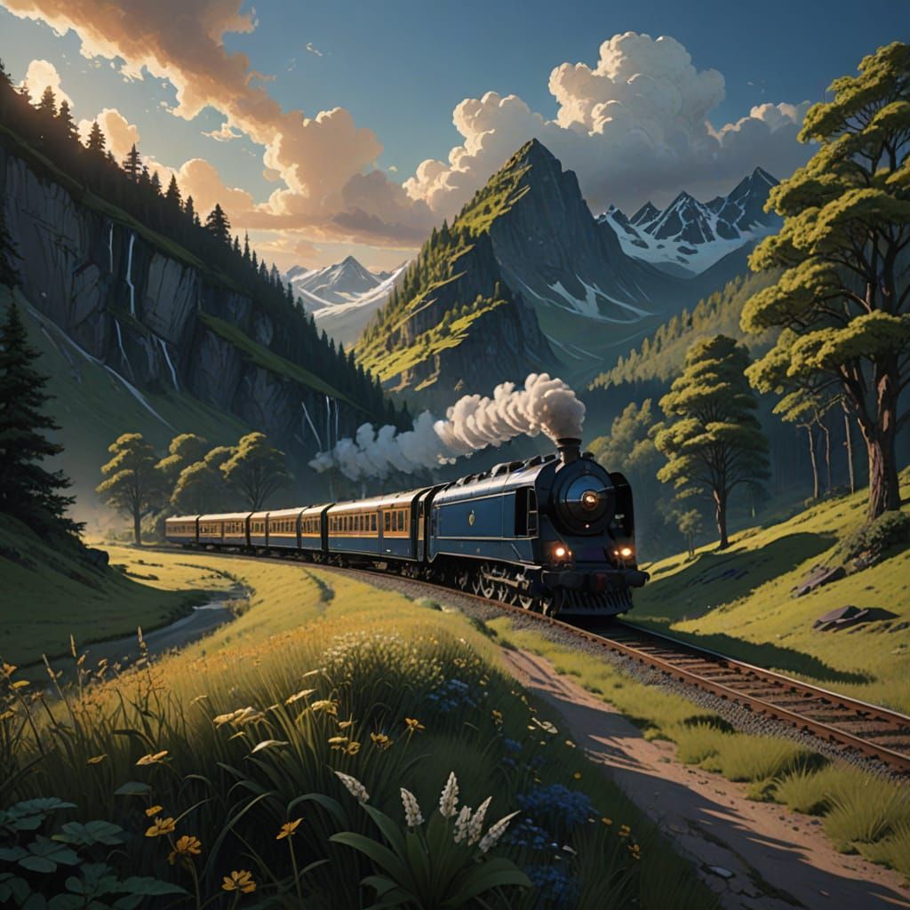 Majestic Golden Orient Express Chugs Through Mystical Europe...