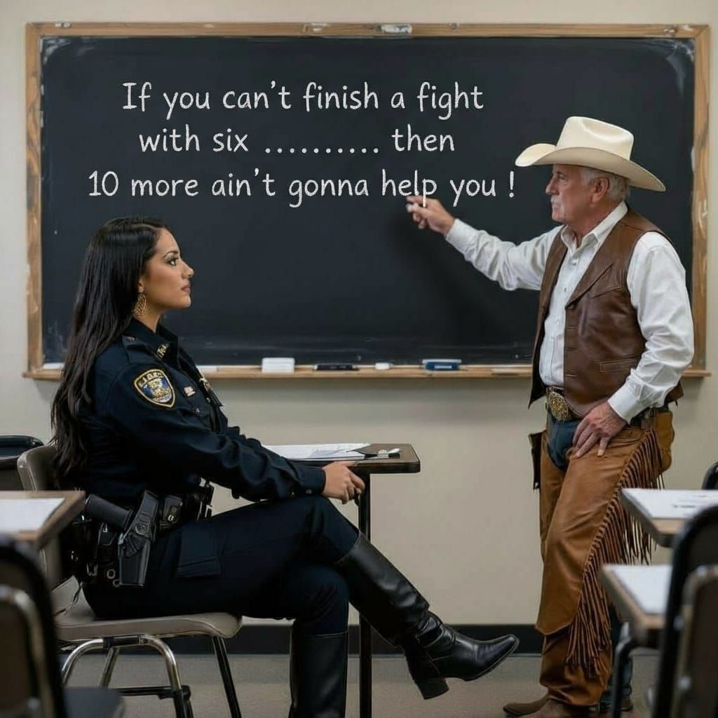 Latina Officer Instructs Rookies on Combat Strategy