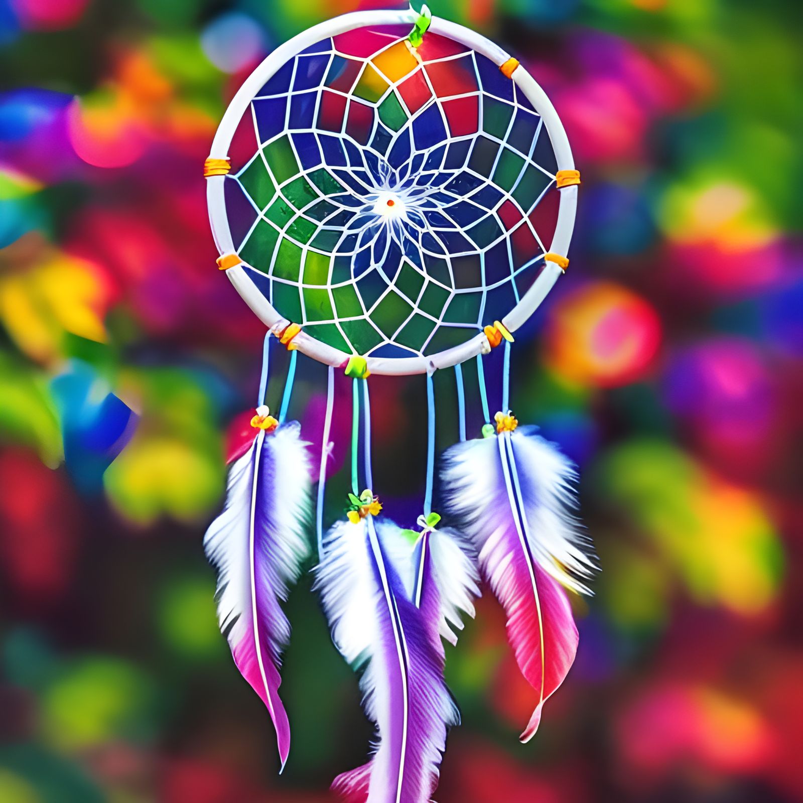 Colorful Dreamcatcher Portrait