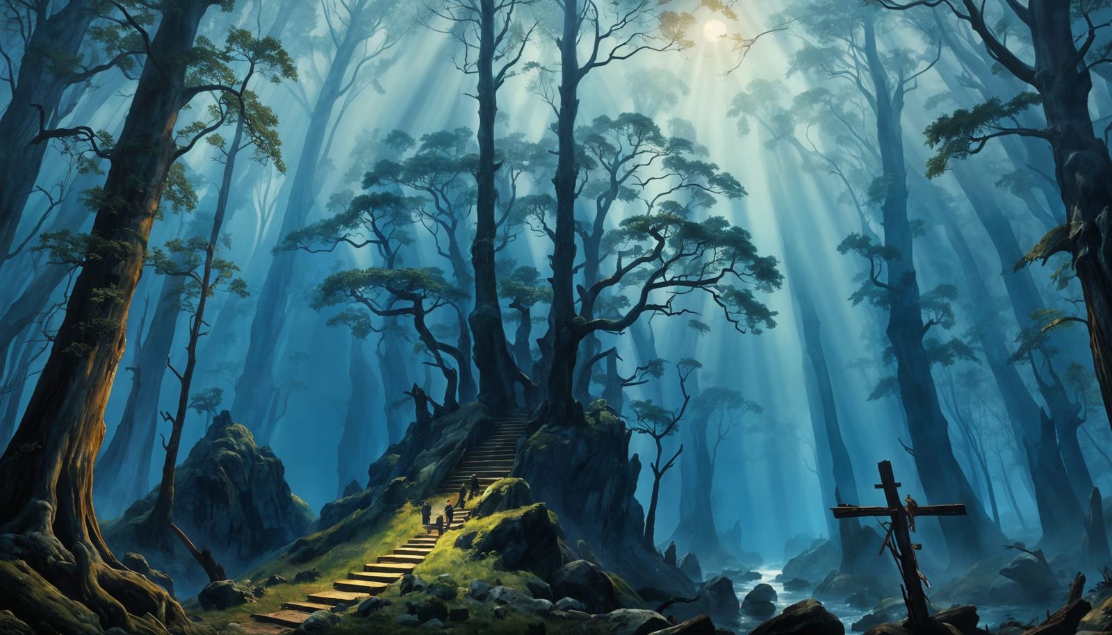 Romantic Woodland Altar Landscape