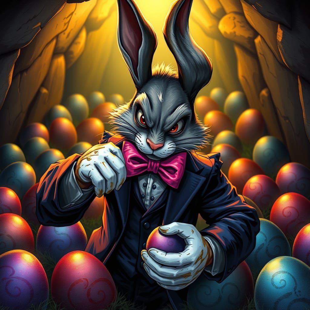 Mischief and Magic: Easter Bunny Steals Dragon Eggs