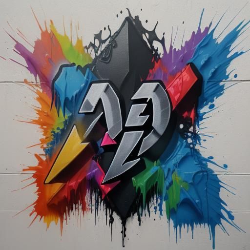 Colorful Graffiti Street Art in Splash Art Style
