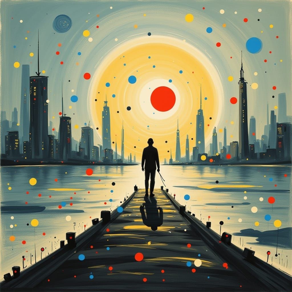 Surrealist Composition in Sepia Ink-Punk Style