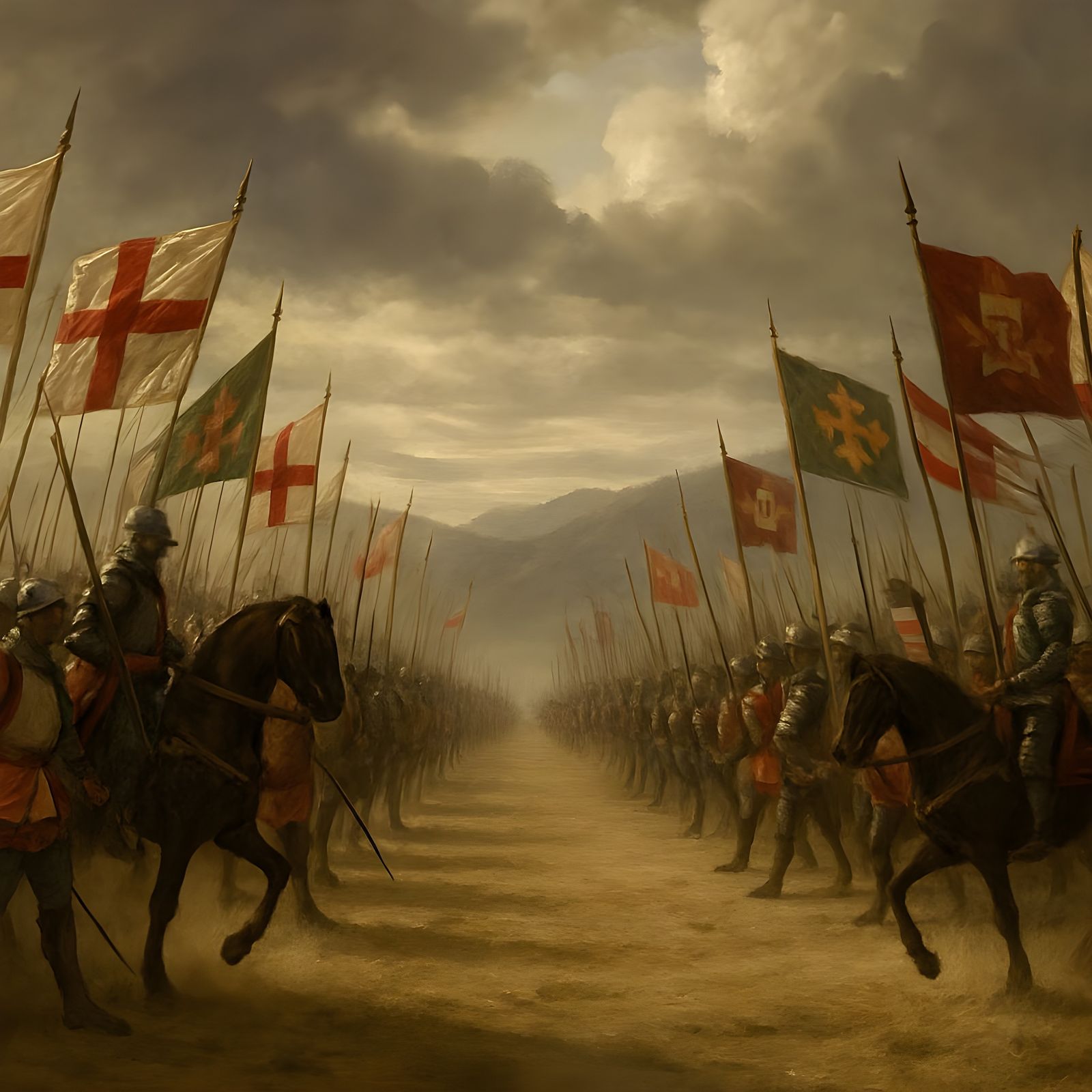 Renaissance Armies Clash on Open Battlefield