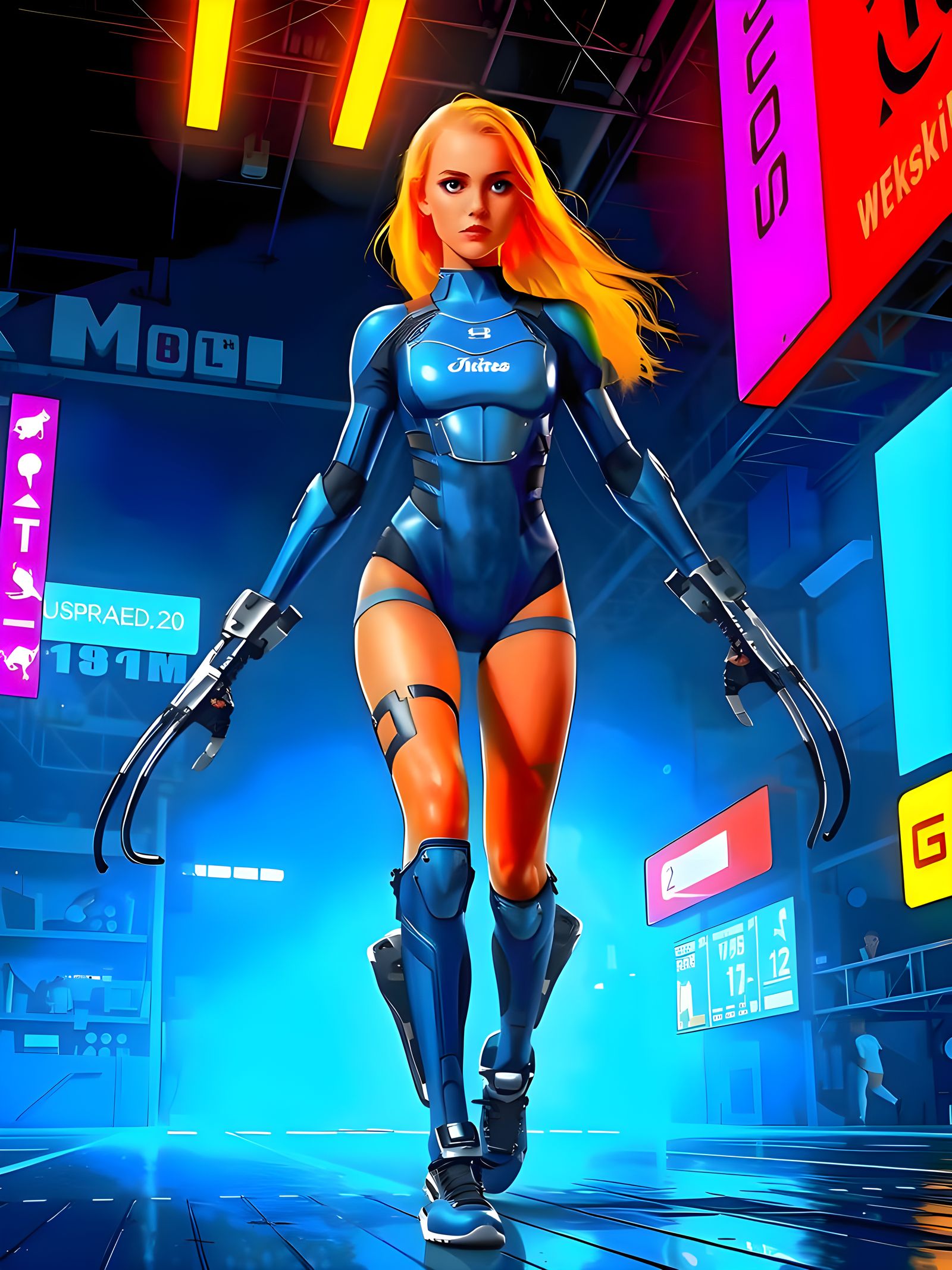 Amputee Warrior in Prosthetic Hooks: Cyberpunk Inspiration