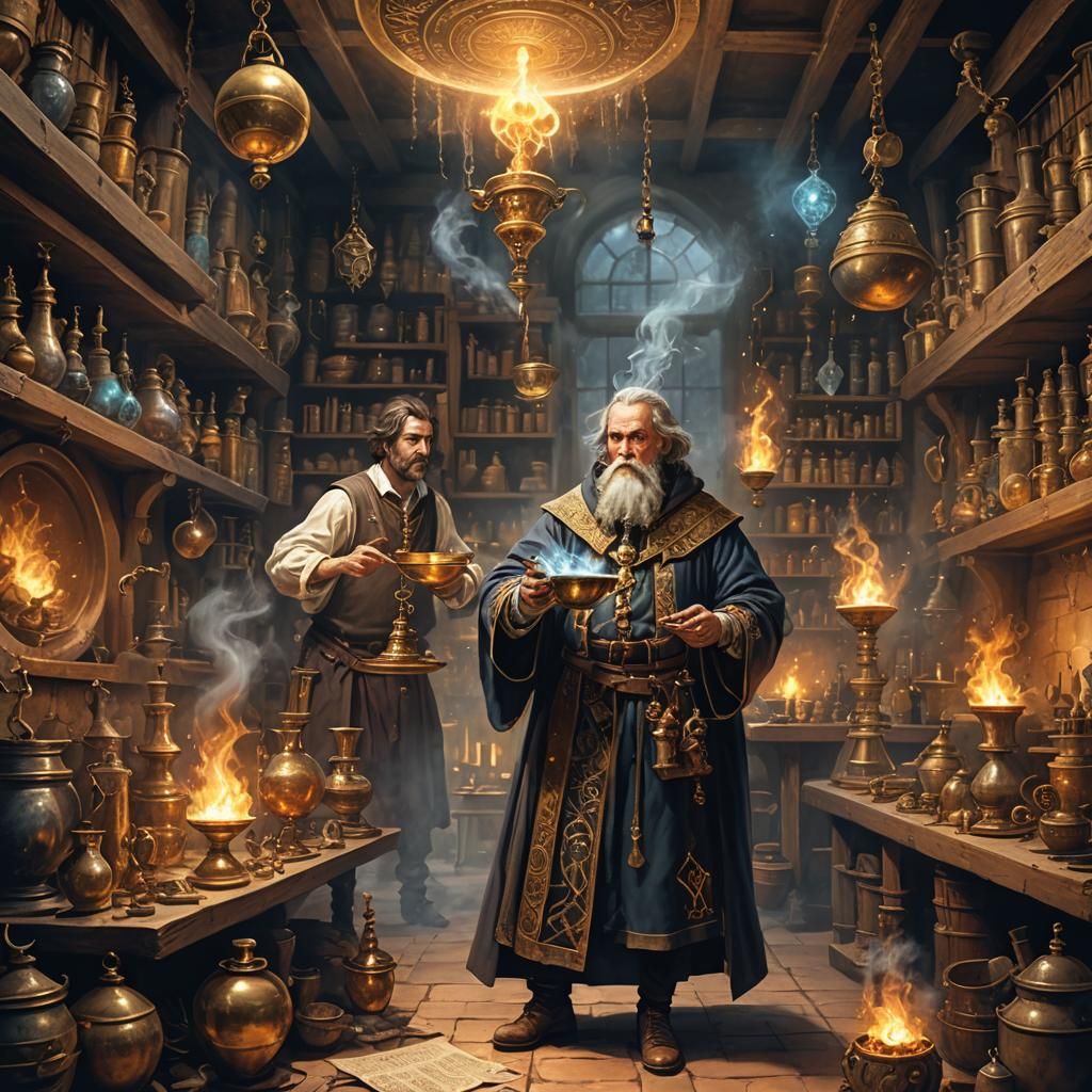 The Alchemist and his apprentice