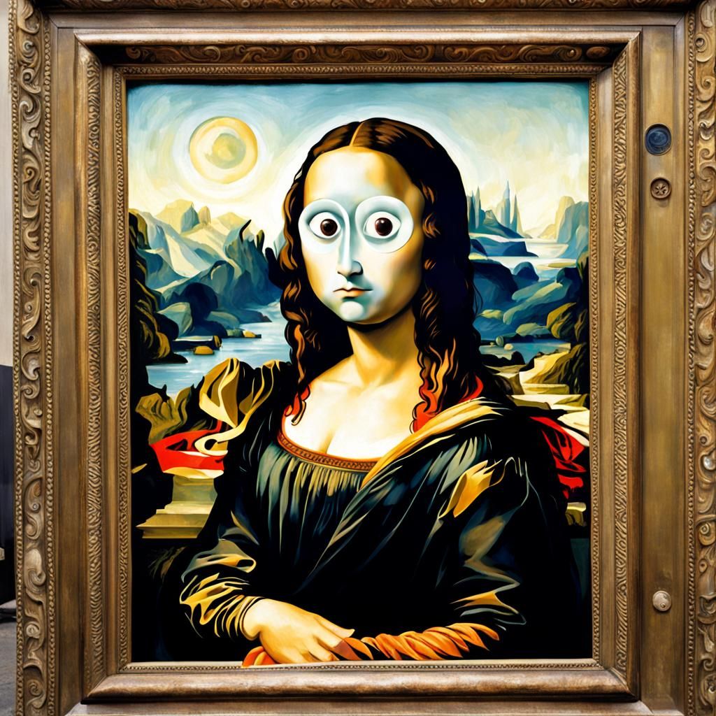 Mona Lisa with Googly Eyes: Humorous Art
