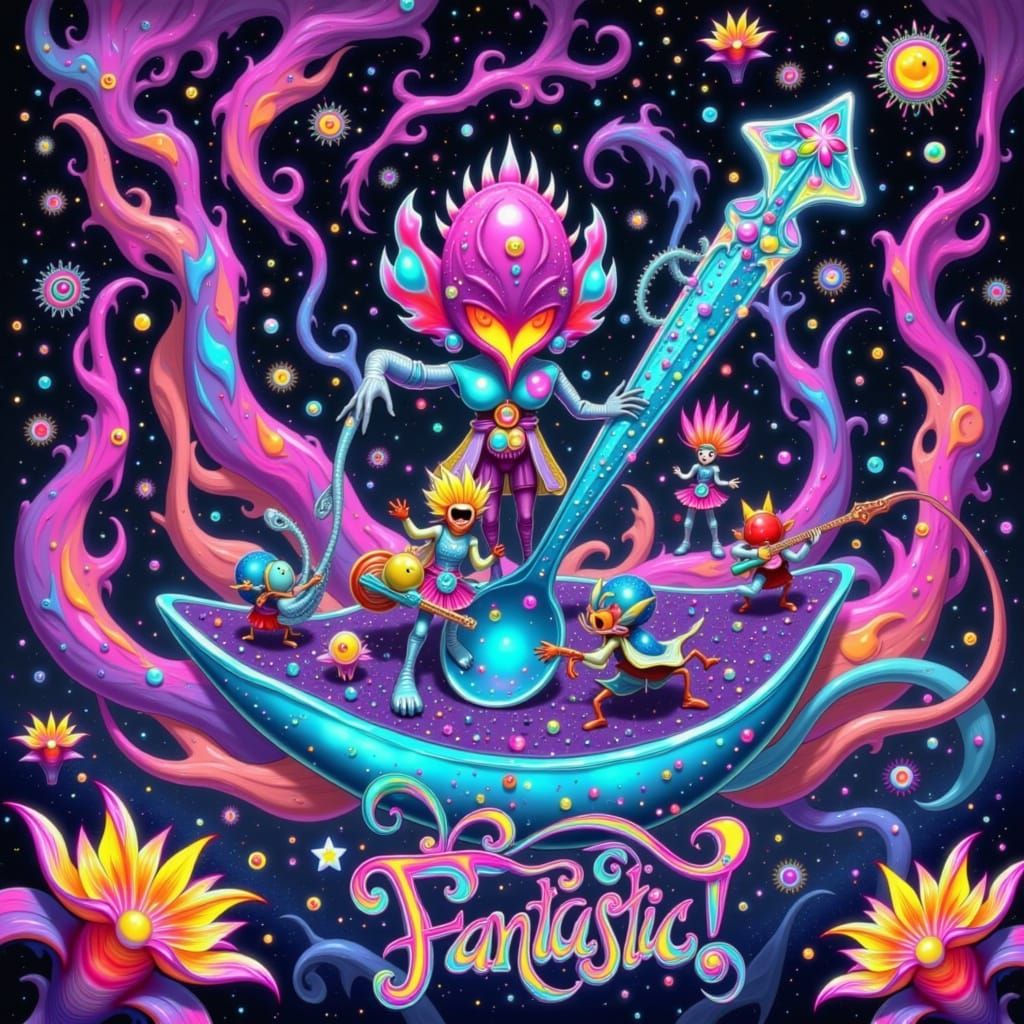 Psychedelic Jellybean People Play on Spoon