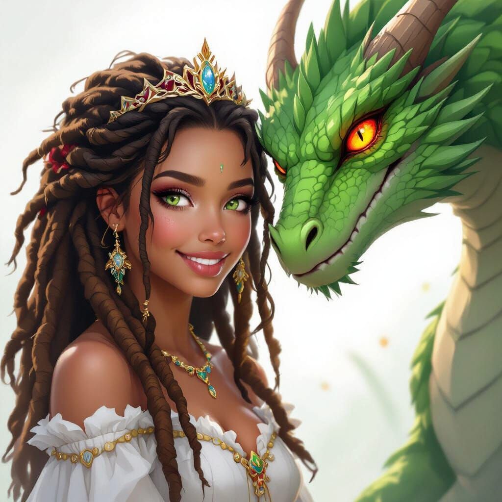 Princess with Dragon Guardian