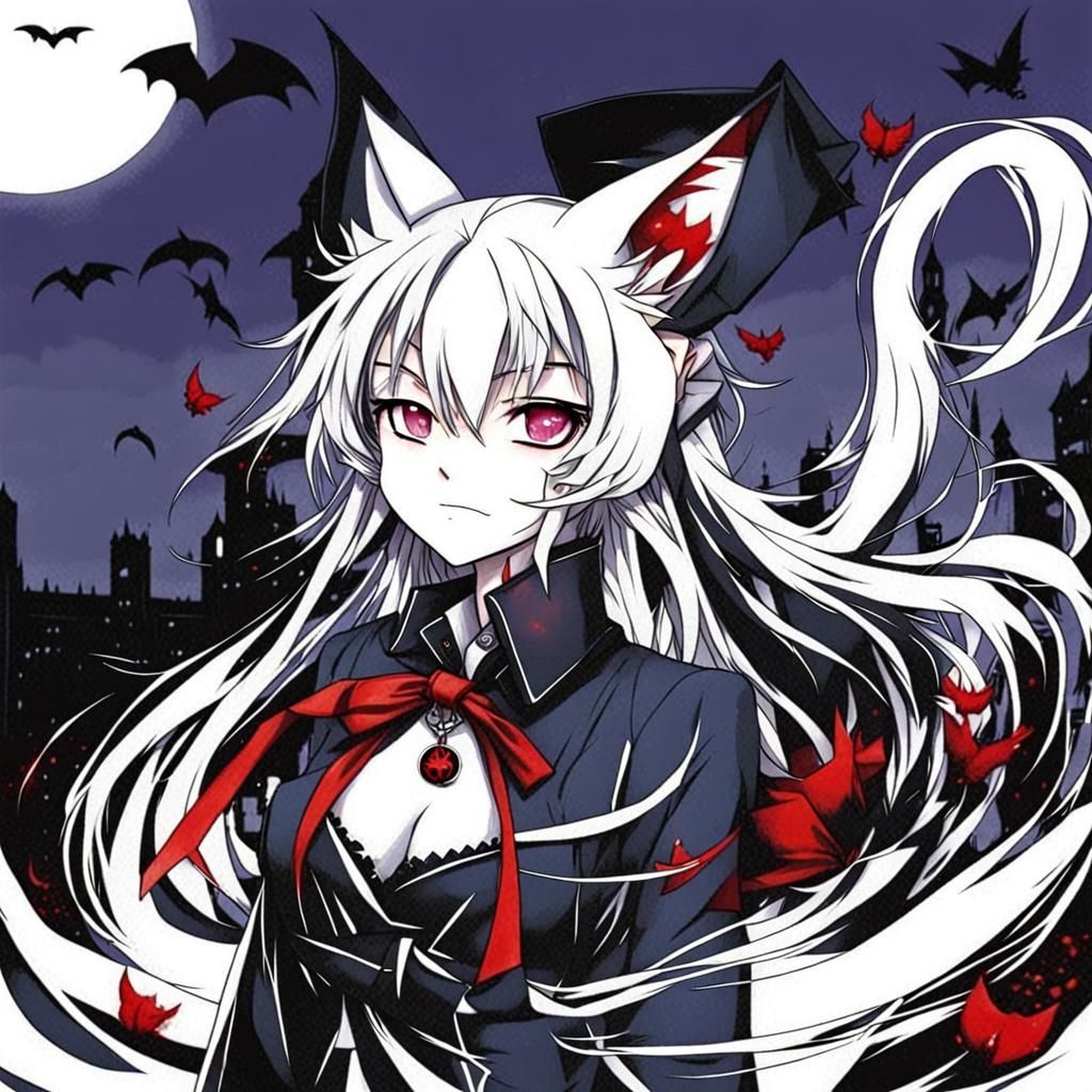 Anime Style Neko Vampire Girl