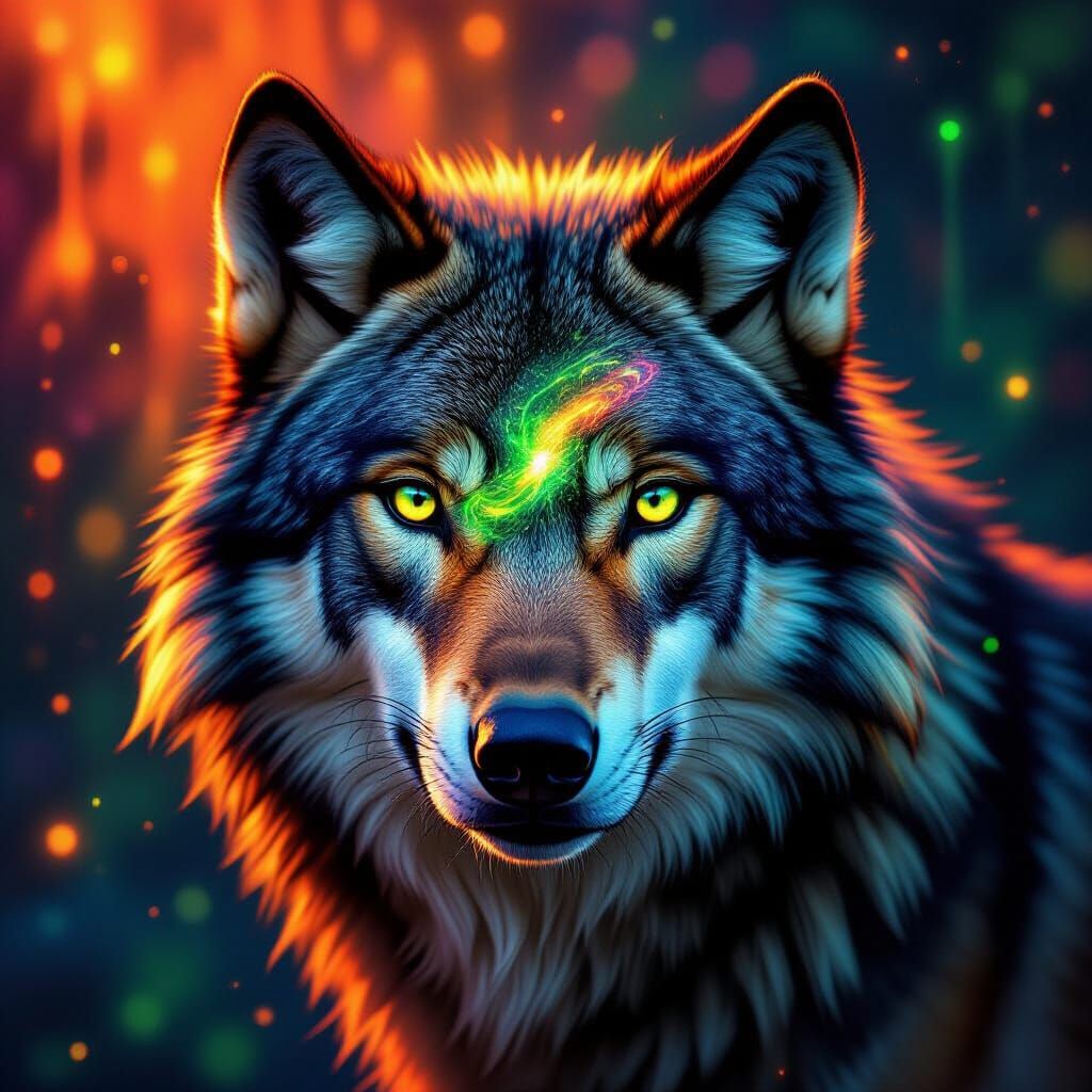 A closed look of wolf