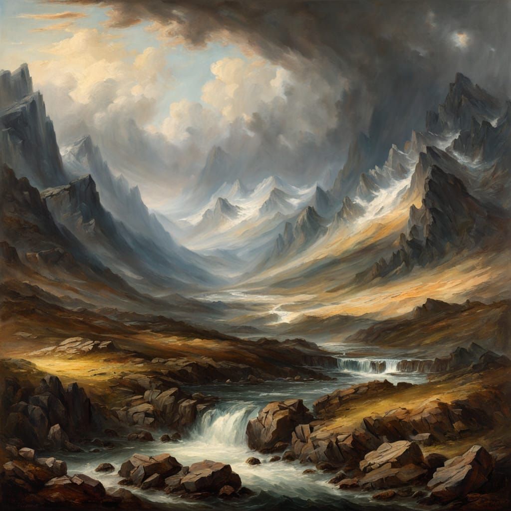 Rugged mountain range