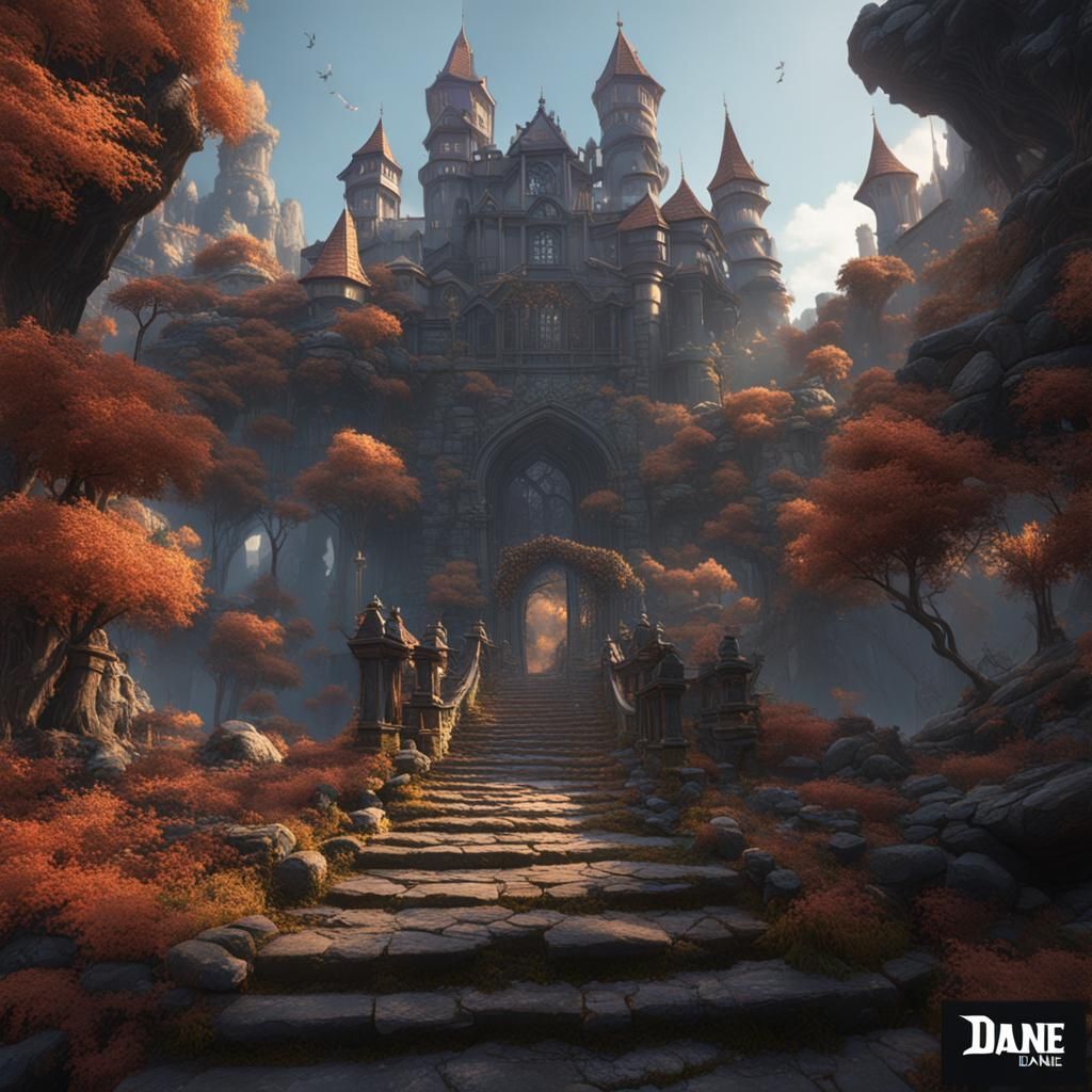 Fantastical Matte Painting in Deep Color