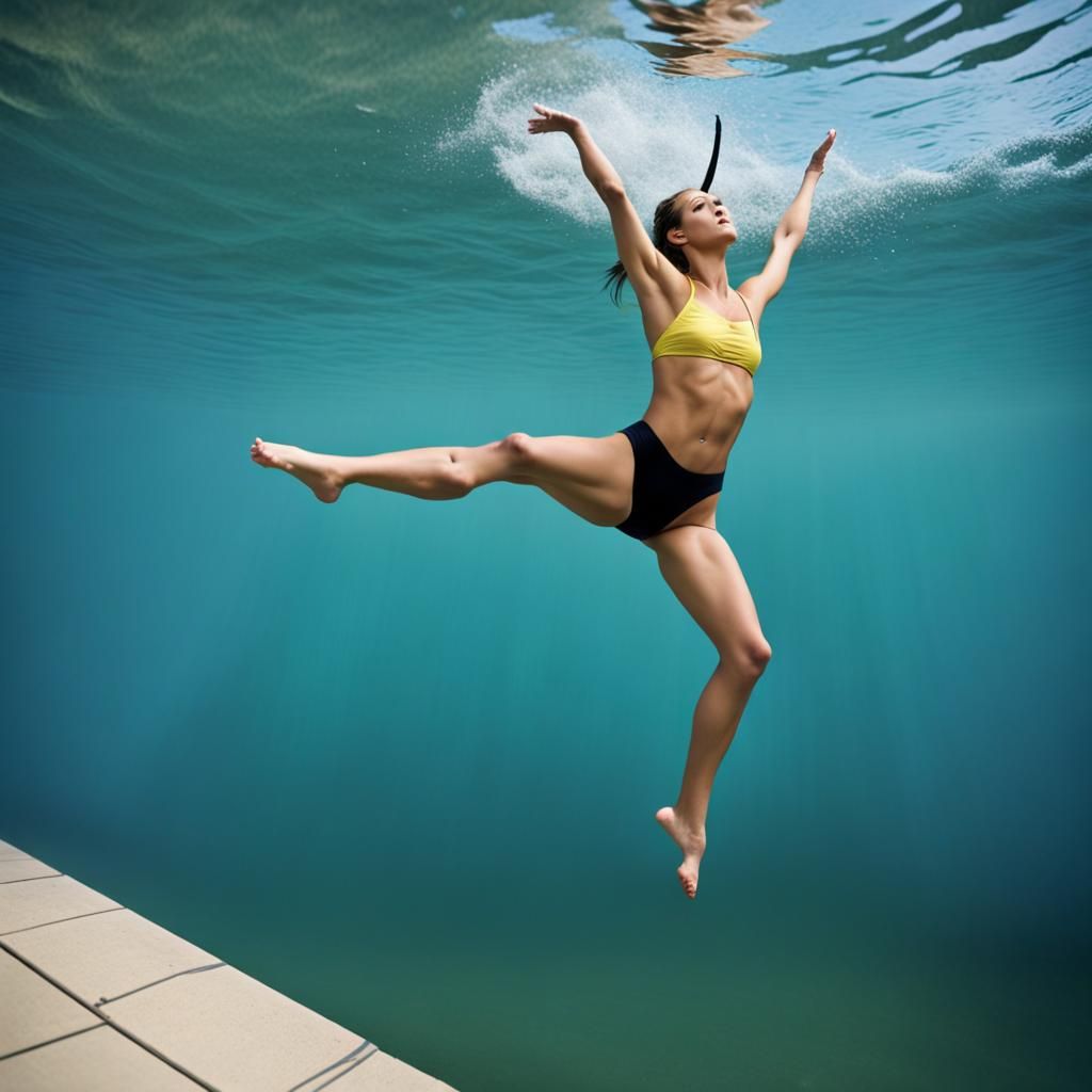 Surreal Upside Down Figure Spinning