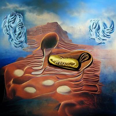 Surrealist 'Mitochondria' in Salvador Dali Style