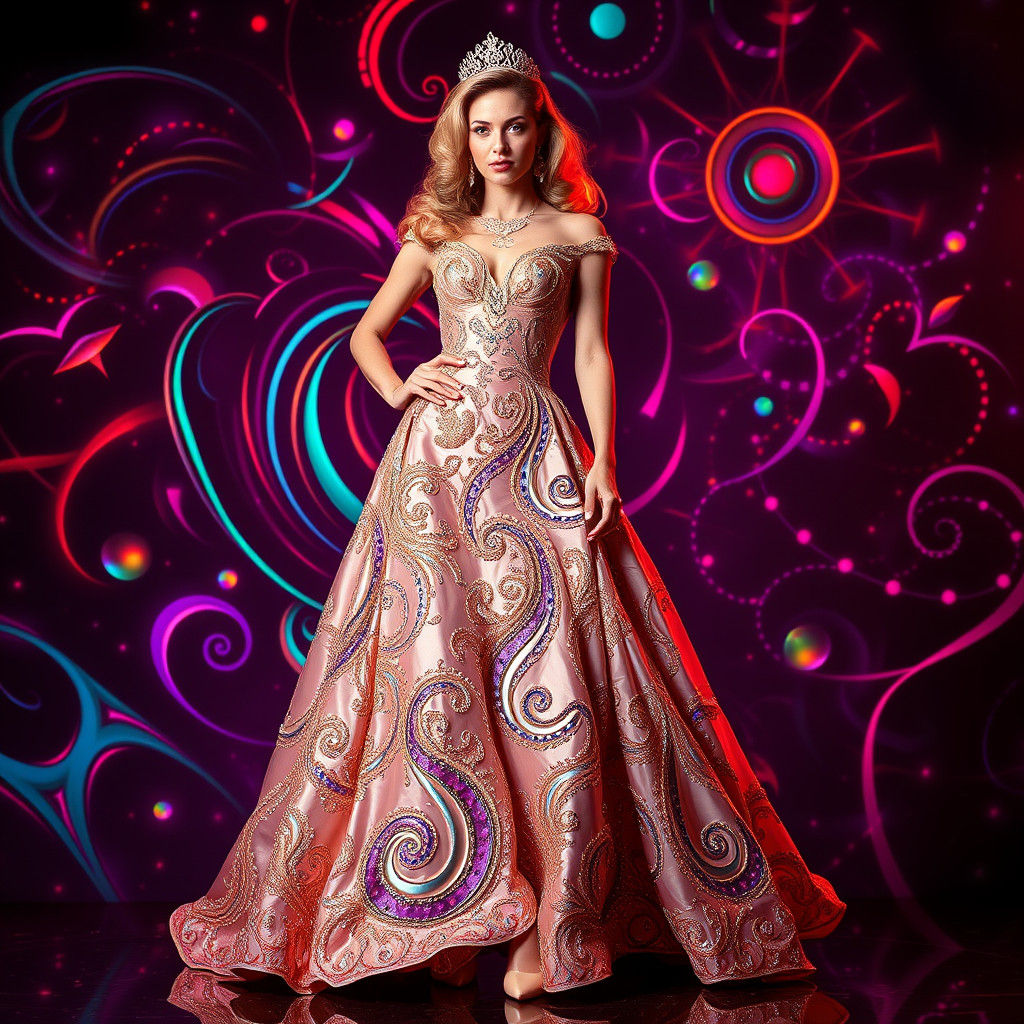 Futuristic 1970s Dream Dress in Lopez Style