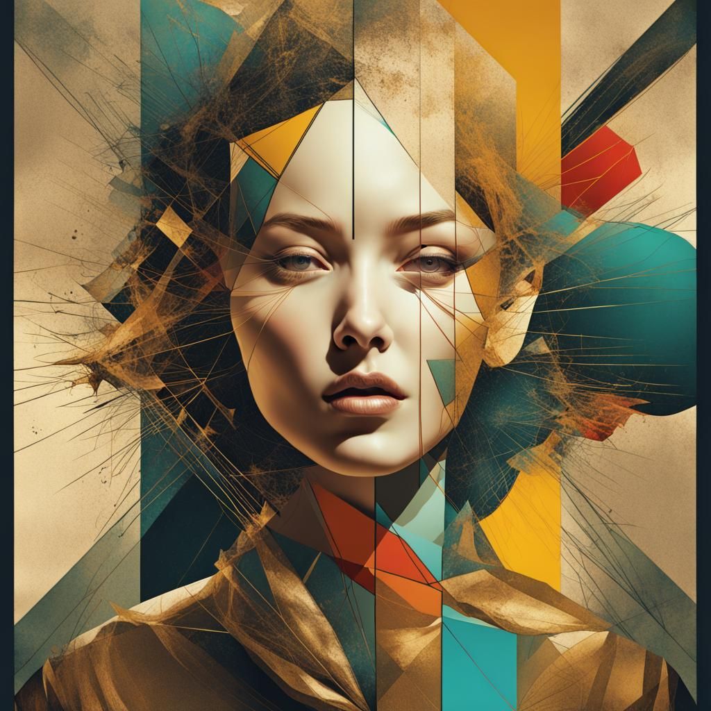 Honor Personified: Surreal Pop Art Portrait