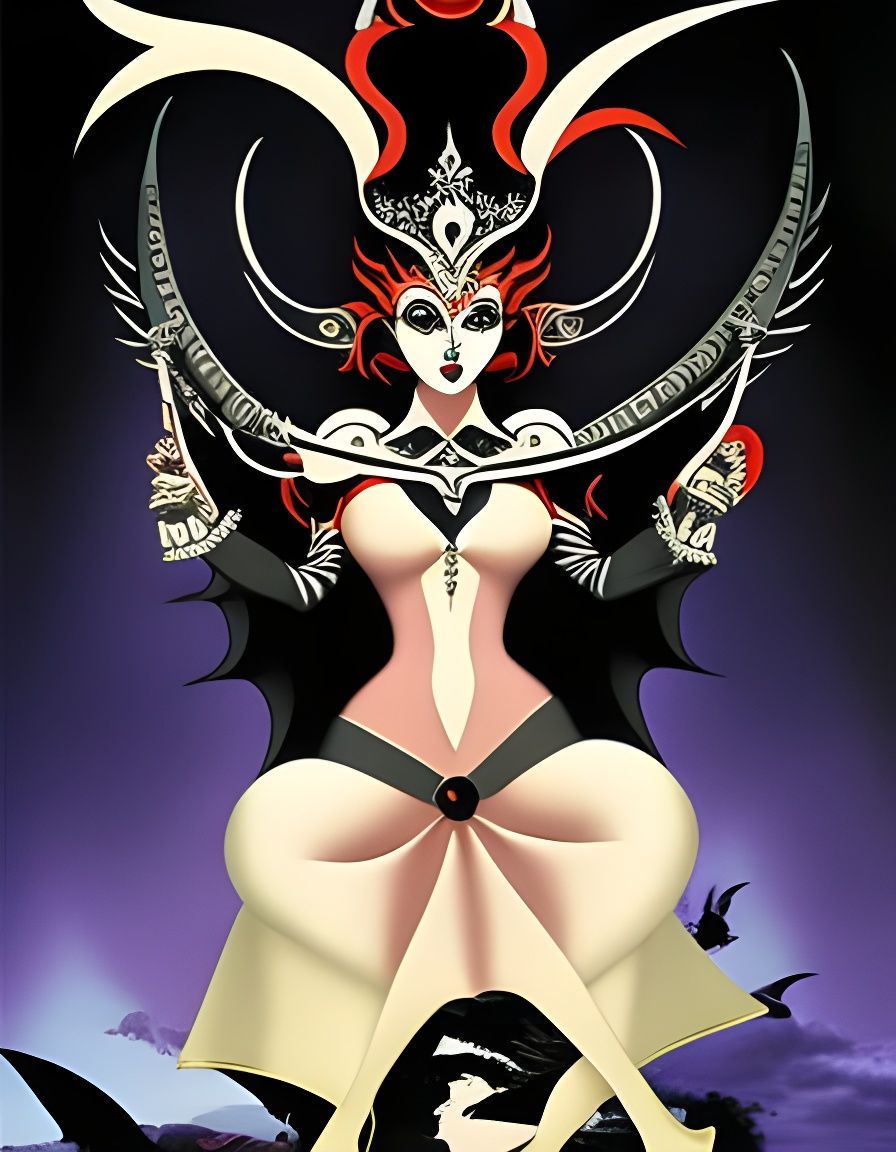 Surrealistic She-Devil Succubus in Dali Style
