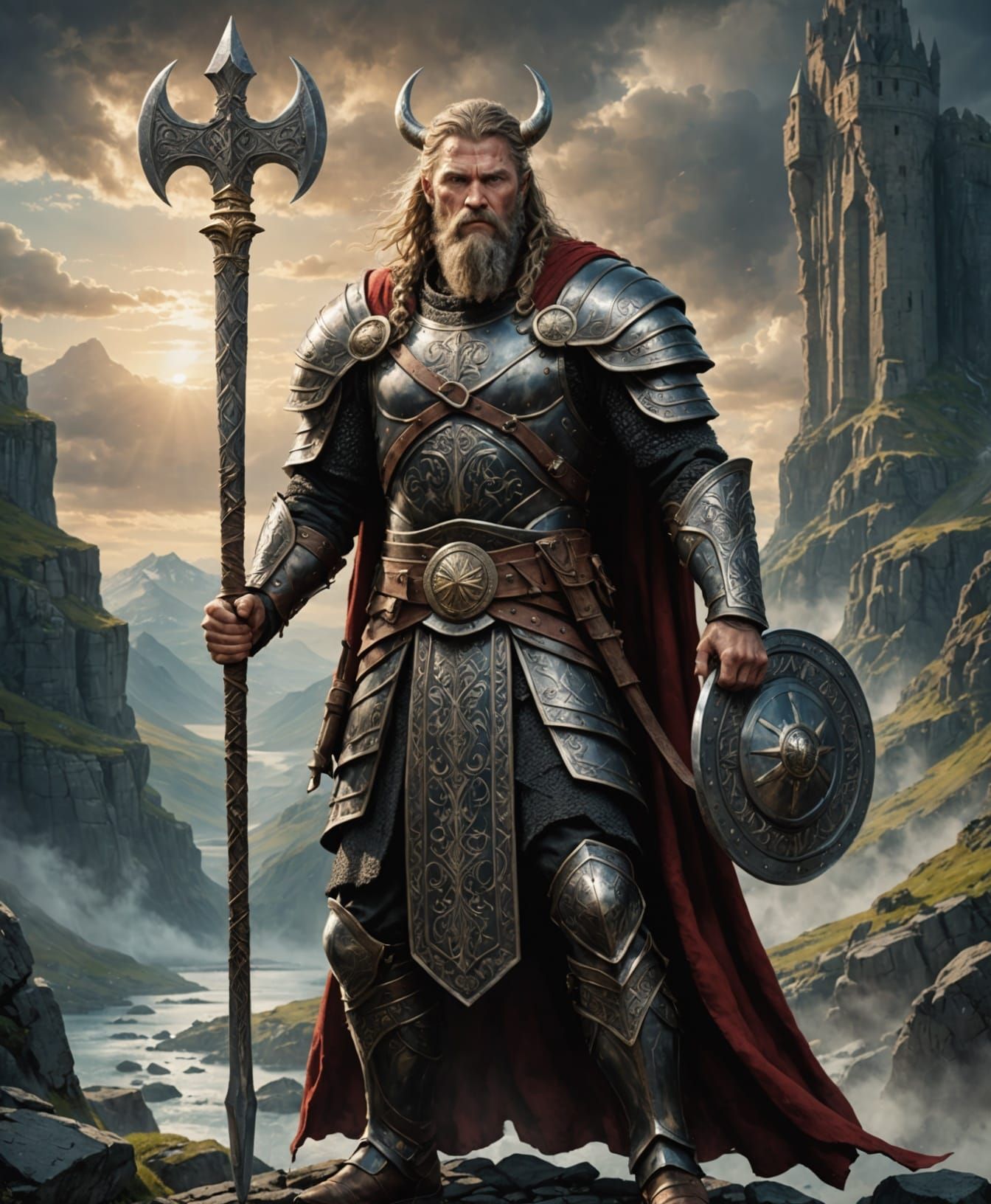 Norse God Tyr Embodies Justice with Regal Presence