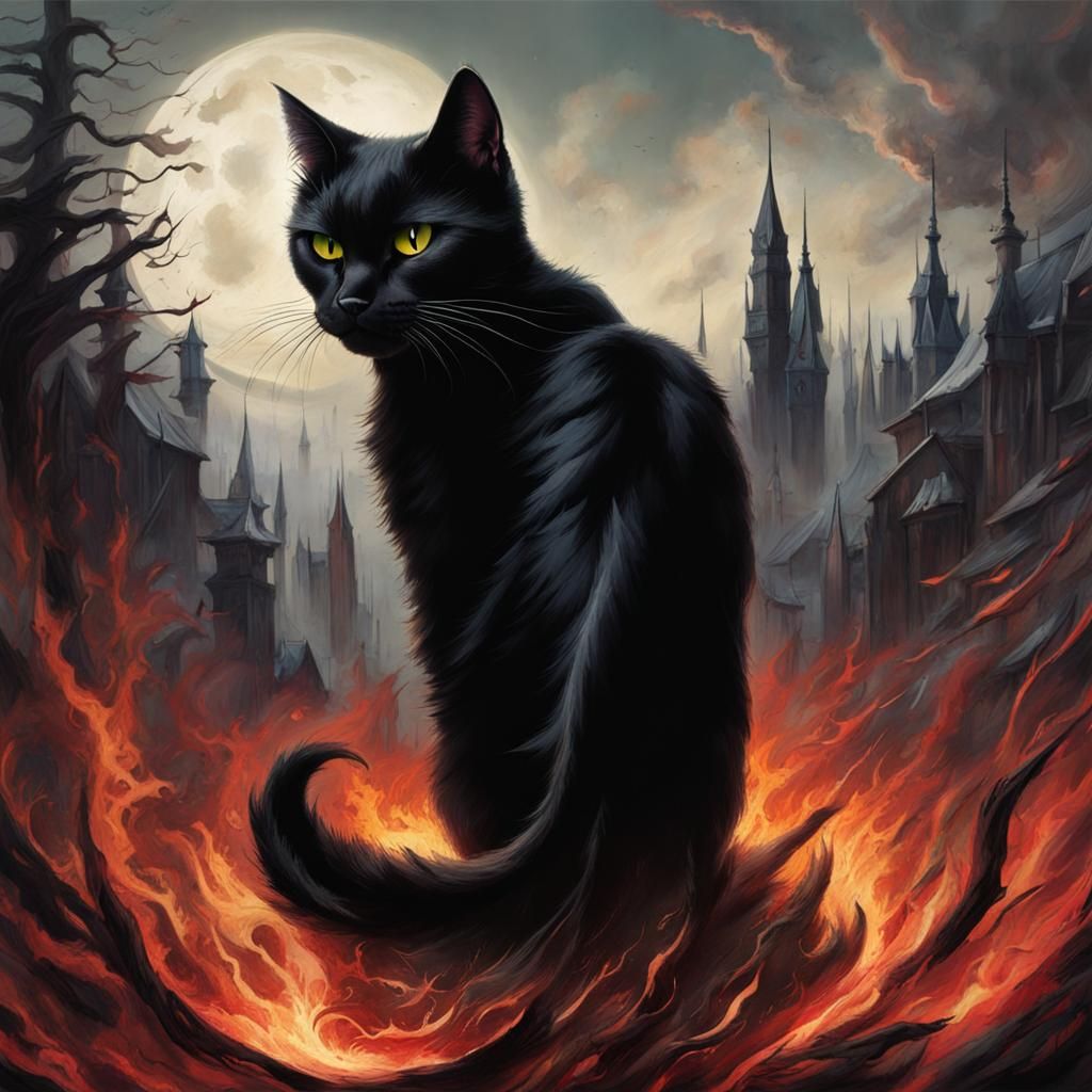 Angry Black Cat Beyond Comprehension