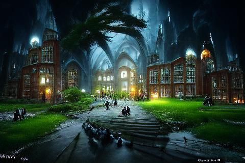 Dark Academia Fantasy World in 8K Resolution