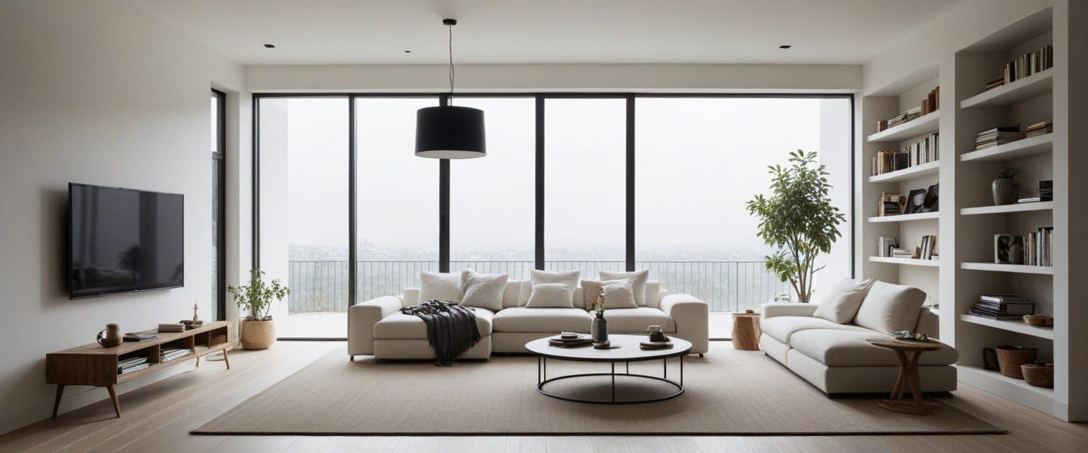 Serenely Simple White Room Scene